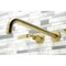 Kingston Brass KS8047KL Wall Mount Tub Faucet, Brushed Brass KS8047KL - alternate 2